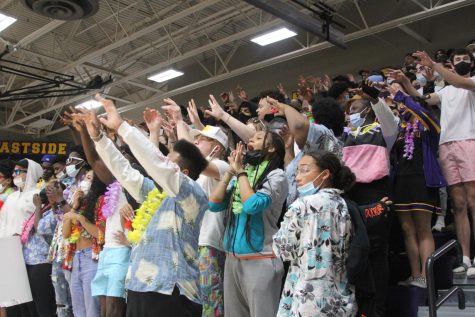 Despite COVID safety precautions that limit the number of spectators allowed in to each game this season, the student section is one of the biggest groups that’s ever attended the Girls Varsity Basketball games.